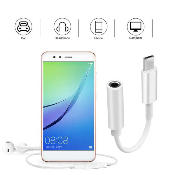 Usb Type C 3.1 Male To 3.5Mm Earphone Jack Female Audio Adapter Cable Cables & Adapters