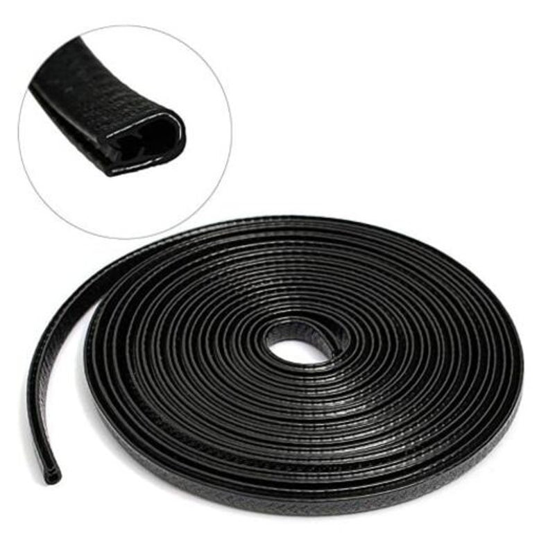 U Shape Car Door Edge Trim Rubber Seal Protector Guard Strip 4M For Boat Universal Black Mouldings Trim