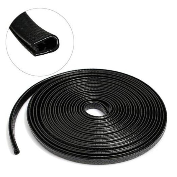 U Shape Car Door Edge Trim Rubber Seal Protector Guard Strip 4M For Boat Universal Black Mouldings Trim