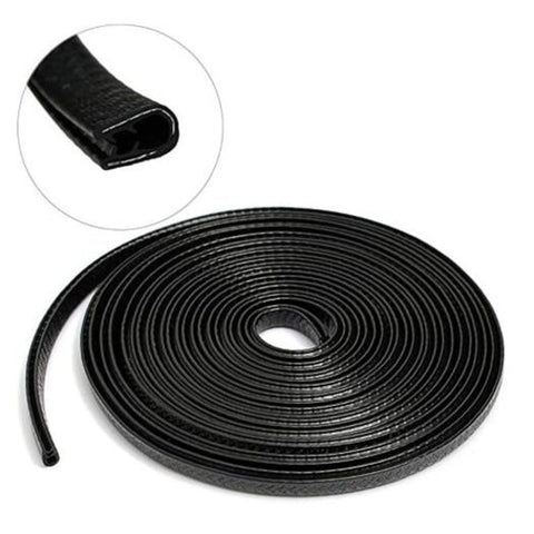 U Shape Car Door Edge Trim Rubber Seal Protector Guard Strip 4M For Boat Universal Black Mouldings Trim