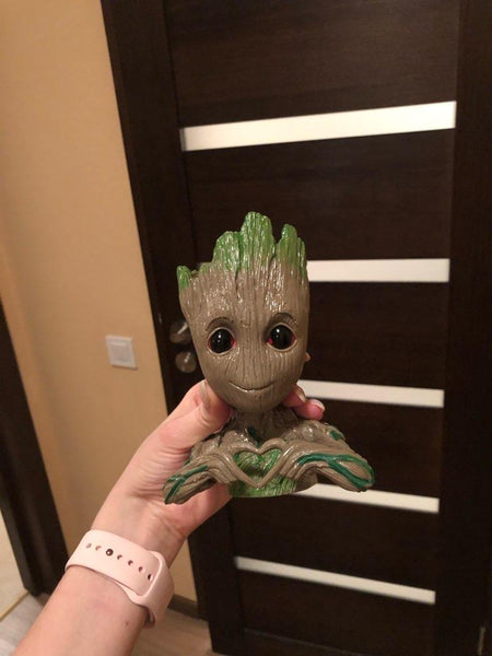 Little Cute Groot Flowerpot Pen Holder Tree Man Indoor Plant Planters & Vases