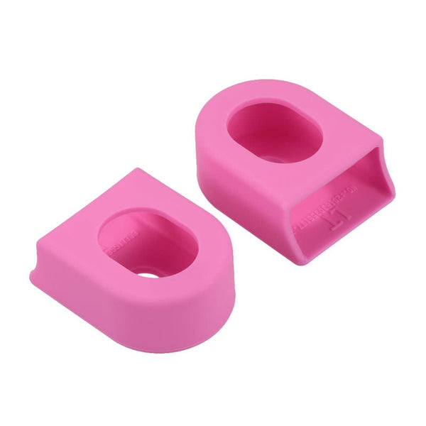 U200blixada 1 Pair Of Bike Crank Arm End Crankset Cover Protective Sleeve Cap Silicone Wear Resistant For Road Mtb Folding Pink