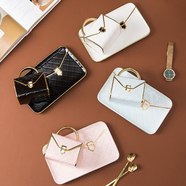 310Ml Novelty Handbag Coffee Cup With Tray Mugs