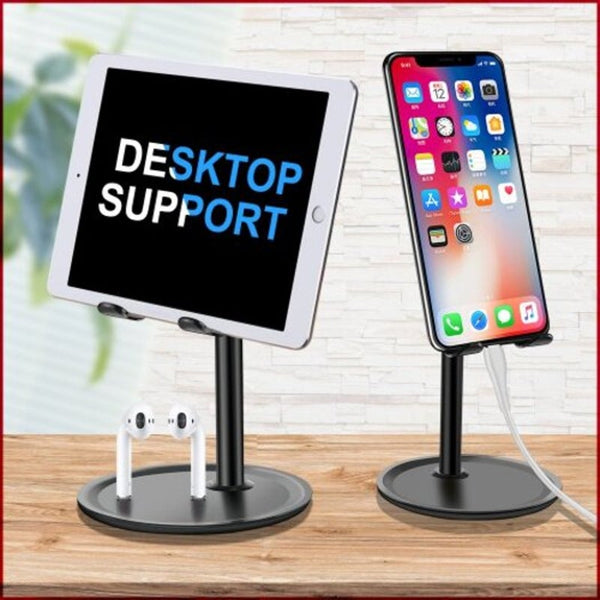 Mobile Phone Holder Stand Desktop Adjustable Multi Angle For Iphone X 8 7 6 Plus Xiaomi Black
