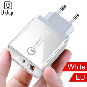 Quick Charge 3.0 2.0 Qc Pd Intelligent Charger Retardant Durable Security For Iphone Xiaomi Lg White