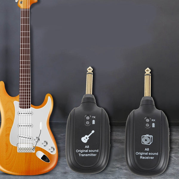 Uhf Guitar Wireless System Transmitter Receiver Built In Rechargeable Guitar Accessories