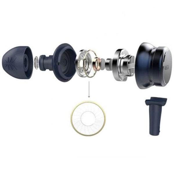 Hm9 Selling Wired Noise Cancelling Dynamic Heavy Bass Music Metal In Ear With Mic Earphone For Iphone Xiaomi Samsung Ocean Blue Wired Earphones