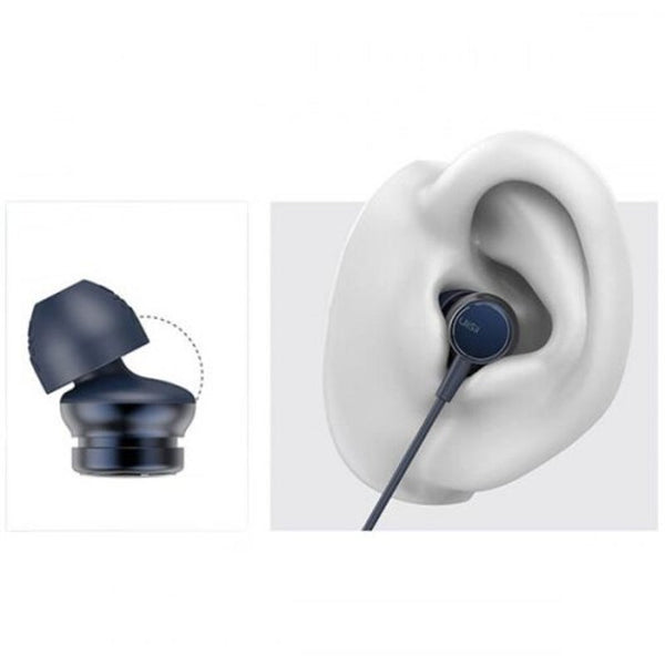 Hm9 Selling Wired Noise Cancelling Dynamic Heavy Bass Music Metal In Ear With Mic Earphone For Iphone Xiaomi Samsung Ocean Blue Wired Earphones