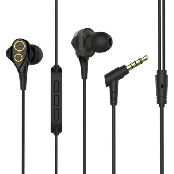 T8 In Ear Stereo Earphones With Mic Black Wired Earphones