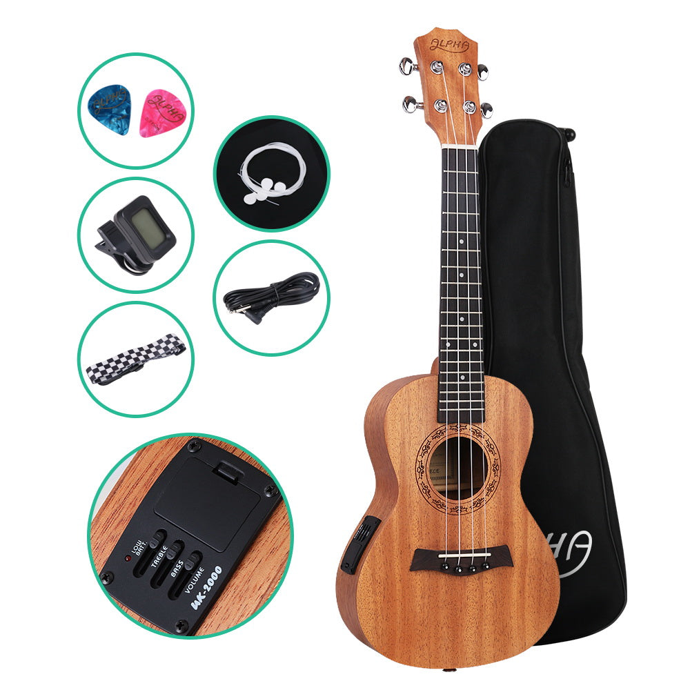 Ukuleles Alpha 26 Inch Tenor Ukulele Electric Mahogany Ukeleles Hawaii Guitar With Eq