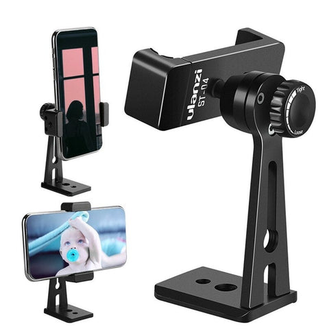 St 04 Phone Clip Holder Clamp Bracket Aluminum Alloy Black Mounts & Holders