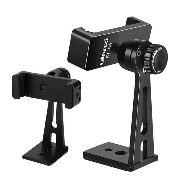 St 04 Phone Clip Holder Clamp Bracket Aluminum Alloy Black Mounts & Holders