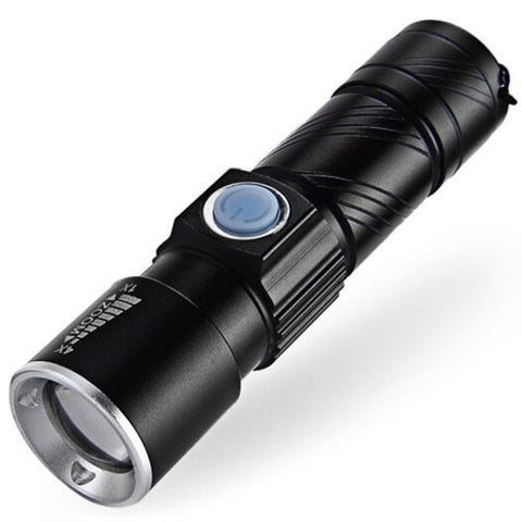 Led Torch Ultra Bright Rechargeable Usb Black Flashlights
