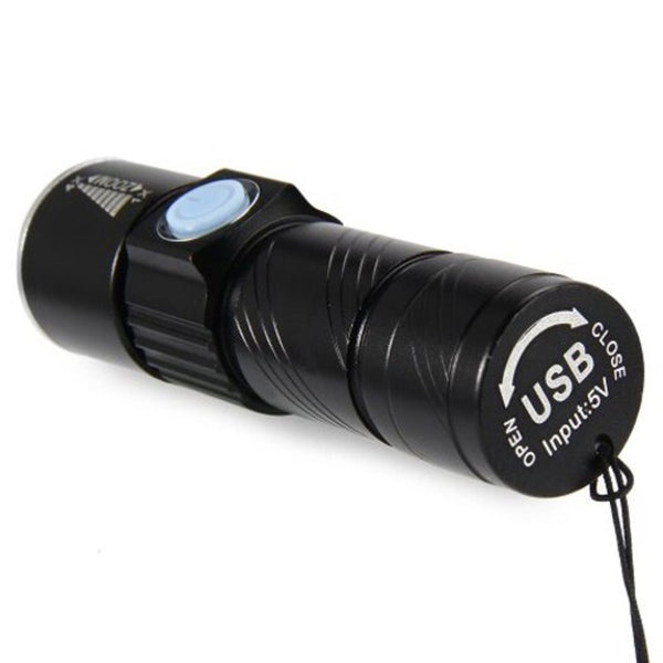 Led Torch Ultra Bright Rechargeable Usb Black Flashlights