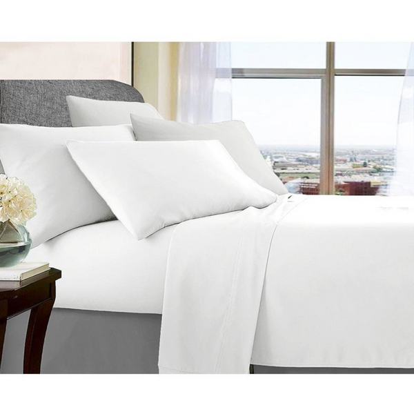 Ultra Soft Microfibre Sheet Set Double Silver Sheets