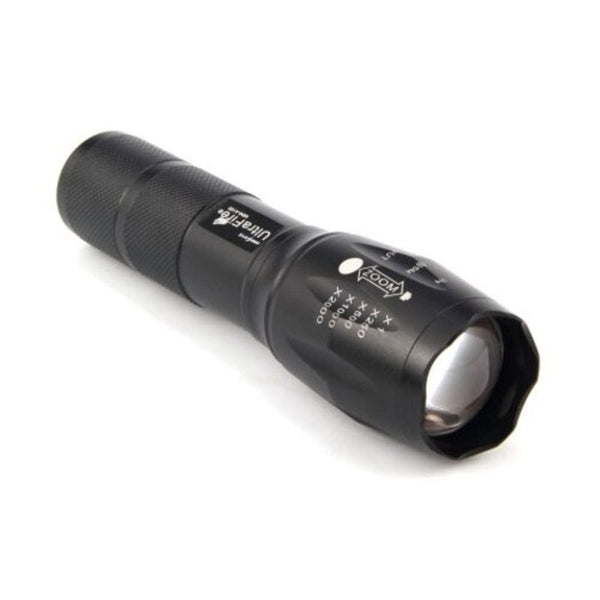 Mini A100 Xm L2 800Lm 5 Position Retractable Light Flashlight Black