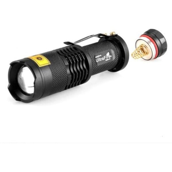 Sk68 Uv 365Nm 1 Mode Purple Waterproof Telescopic Focusing Flashlight Black Flashlights