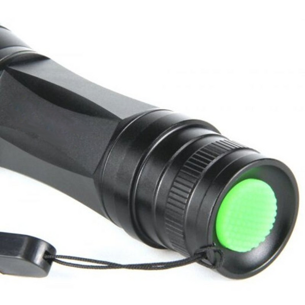 E06 Cree Xml T6 1800Lm Zoomable Led Flashlight Set Black Eu. Regulation Flashlights