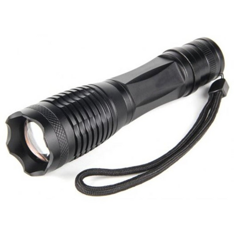 E06 Cree Xml T6 1800Lm Zoomable Led Flashlight Set Black Eu. Regulation
