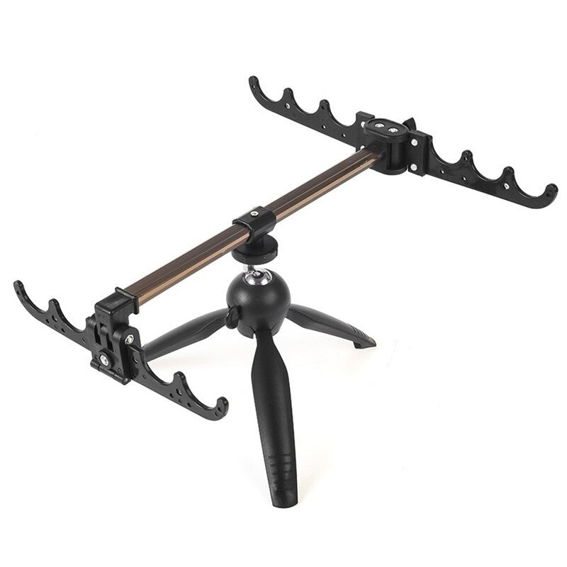 Mini Fishing Rod Holder Collapsible Tripod Aluminum Alloy Pole Bracket Stand Tools Rod Rests & Holders