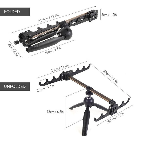 Mini Fishing Rod Holder Collapsible Tripod Aluminum Alloy Pole Bracket Stand Tools Rod Rests & Holders