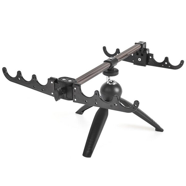 Mini Fishing Rod Holder Collapsible Tripod Aluminum Alloy Pole Bracket Stand Tools Rod Rests & Holders