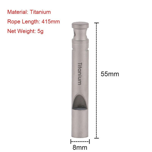 Ultralight Titanium Emergency Whistle 01