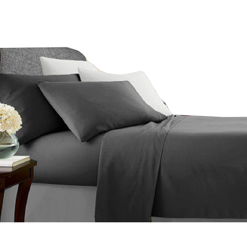 Ultra Soft Microfibre Sheet Set Double Charcoal Sheets