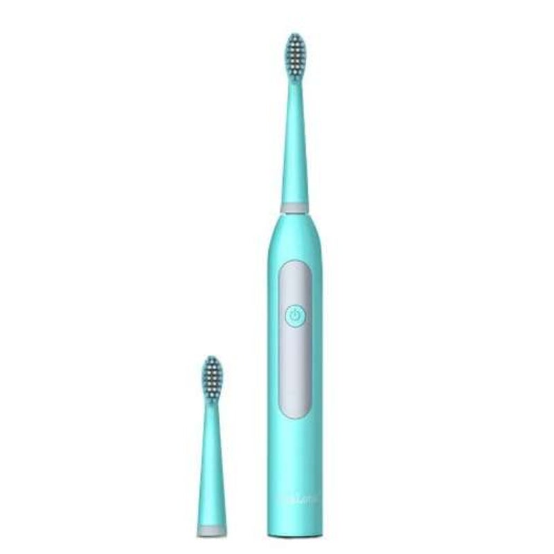 Ultrasonic Cleaning Electric Toothbrush With 2 Replacement Brush Heads Celeste