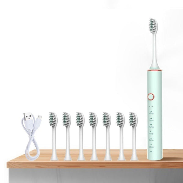 Ultrasonic Electric Toothbrush Rechargeable Usb Sonic Automatic 8 Replacement Heads Electric Toothbrushes