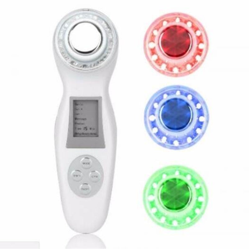Ultrasonic Face Massager Cleaner With Lcd Cordless Ion Photon Home Beauty Care Device Massagers