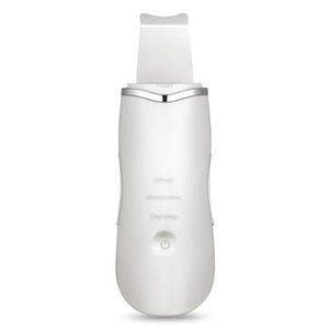 Ultrasonic Rechargeable Face Skin Scrubber Facial Cleaner Milk White
