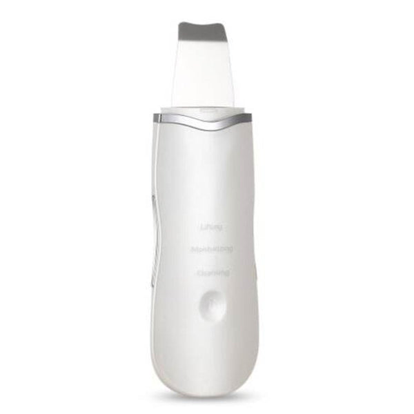 Ultrasonic Rechargeable Face Skin Scrubber Facial Cleaner Milk White