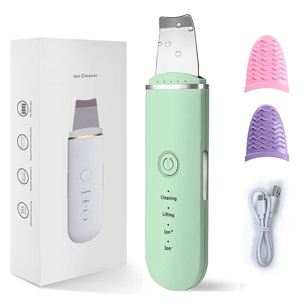 Facial Cleansing Devices Ultrasonic Skin Scrubber Electric Vibration Deep Face Cleaning Peeling Shovel Pore Cleaner