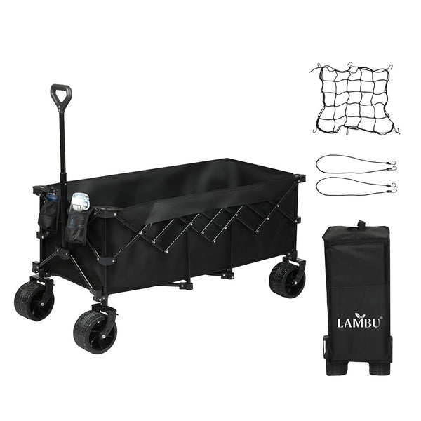 Lambu Folding Wagon Trolley Cart Wheelbarrows Carts Wagons