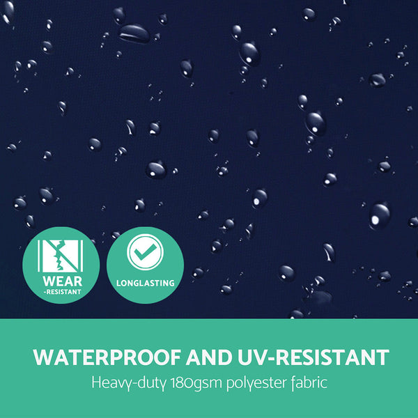 Instahut 3M Outdoor Umbrella Cantilever Garden Beach Patio Navy Patio Umbrellas