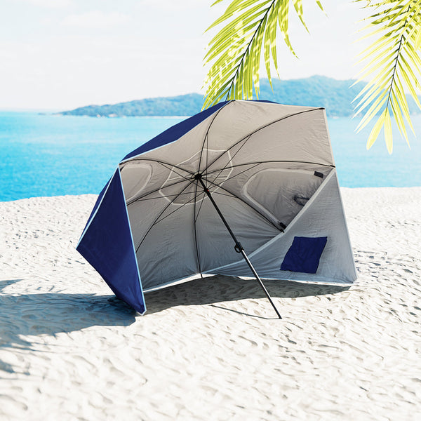 Instahut Beach Umbrella Outdoor Umbrellas Garden Sun Extension Pole Canpoy