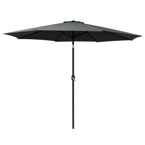 Instahut 3M Outdoor Umbrella Beach Pole Garden Patio Tilt Black Patio Umbrellas