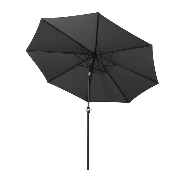 Instahut 3M Outdoor Umbrella Beach Pole Garden Patio Tilt Black Patio Umbrellas
