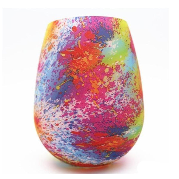 Unbreakable Silicone Wine Glasses Bpa Free Printed Outdoor Cups For Travel Picnic Pool Boat Camping Glassware & Drinkware