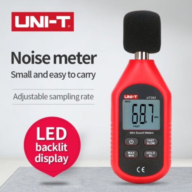 Ut353 Sound Level Meter Noise Measuring Instrument Db 30 130Db Audio ...