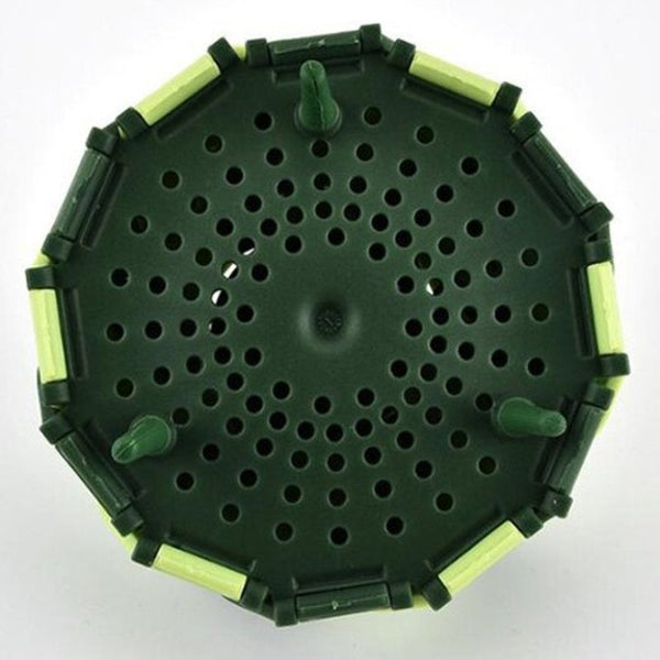 Unique Stitching Design Folding Steamer Fruit Drain Basket Multipurpose Holder Green Apple
