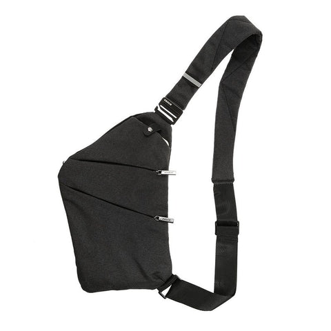 Unisex Sling Backpack Chest Bag Black Bags
