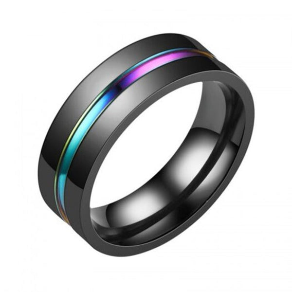 Veile Studios Unisex Stainless Steel Black Plated Mens Ring Wedding Band Us 10 Rings
