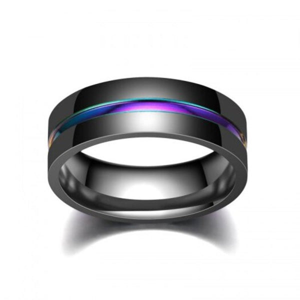 Veile Studios Unisex Stainless Steel Black Plated Mens Ring Wedding Band Us 10 Rings