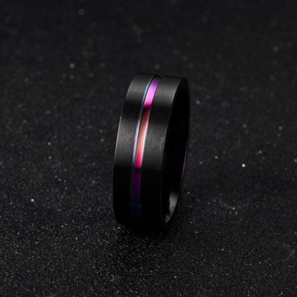 Veile Studios Unisex Stainless Steel Black Plated Mens Ring Wedding Band Us 10 Rings
