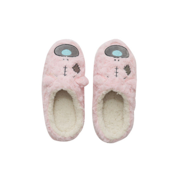 Unisex Cute Cotton Memory Foam Slip Soft Indoor Slippers Pink