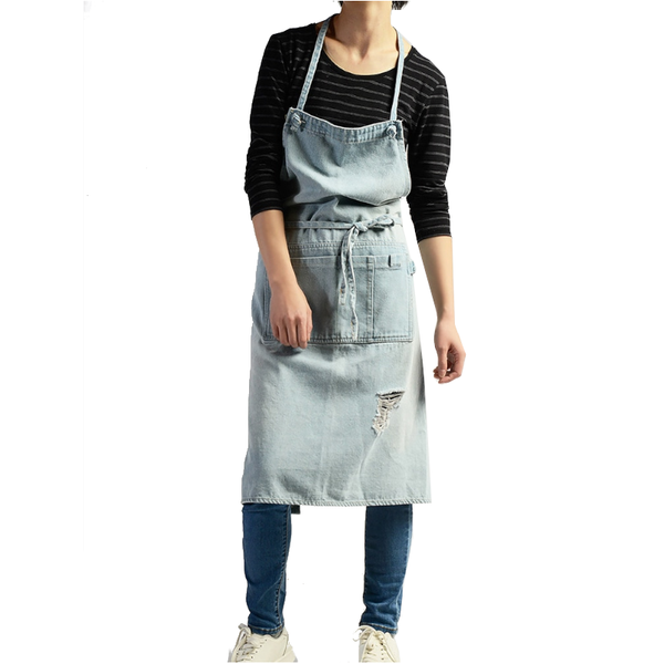 Unisex Multifunctional Cotton Denim Crafting Kitchen Apron Aprons