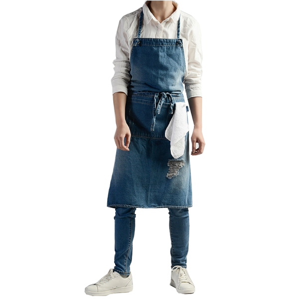 Unisex Multifunctional Cotton Denim Crafting Kitchen Apron Aprons