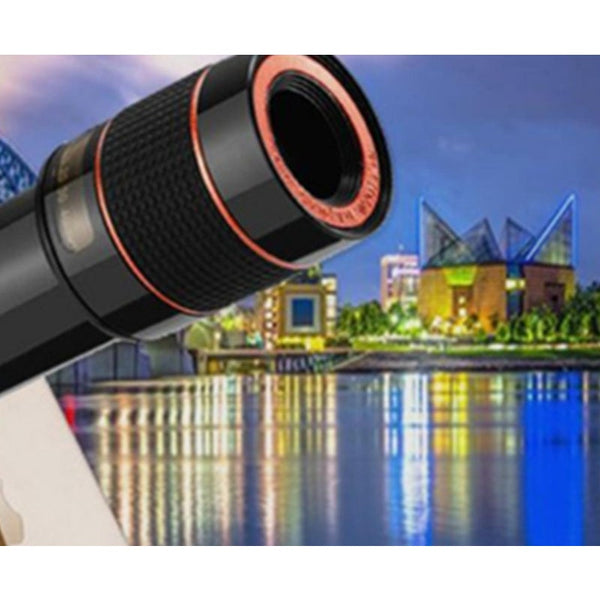 Universal 12X Mobile Phone Focusing Zoom Telescope Head External Hd Camera Times Lens Black Other Mobile Accessories